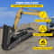 Heavy Duty Weld On Backhoe Thumb, Adjustable Excavator Hoe Clamp with Teeth, Thick Steel Plate, and Bolt-On Design