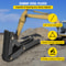 Heavy Duty Weld On Backhoe Thumb, Adjustable Excavator Hoe Clamp with Teeth, Thick Steel Plate, and Bolt-On Design