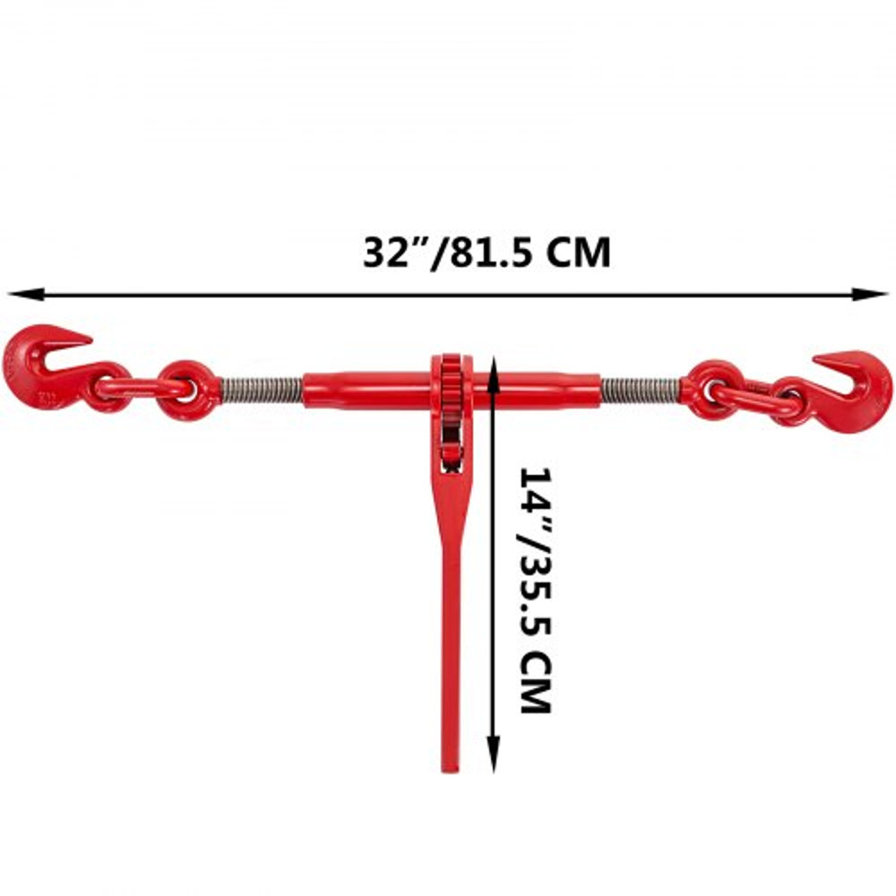 Industrial-Grade 2-Pack Chain Binder, 9,215 lbs Capacity with G70 Hooks, Adjustable 25"-32" Length for Grade 70-80