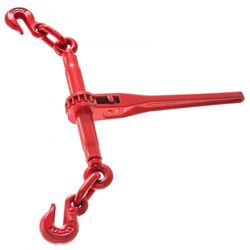 ratchet load binder 6600lbs capacity, adjustable length ratchet chain binder w/ g70 hooks for tie down