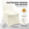 100Pack Ivory White Universal Fitted Chair Covers Stretch Spandex Slipcovers For Weddings Banquets 5