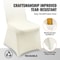 100Pack Ivory White Universal Fitted Chair Covers Stretch Spandex Slipcovers For Weddings Banquets 5
