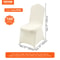 100Pack Ivory White Universal Fitted Chair Covers Stretch Spandex Slipcovers For Weddings Banquets 7
