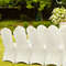 100Pack Ivory White Universal Fitted Chair Covers Stretch Spandex Slipcovers For Weddings Banquets 0