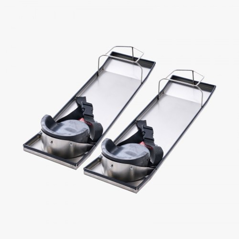 Concrete Slider Knee Board Pair 28 X 8 Stainless Steel Kneeboards W Pads Straps For Concrete Finis 8