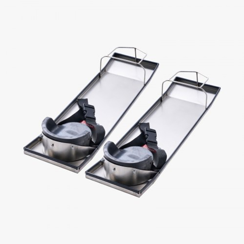 Stainless Steel Slider Knee Boards, Concrete Sliders Pair with Thick Knee Pads & Board Straps, Heavy-Duty Kneedboards