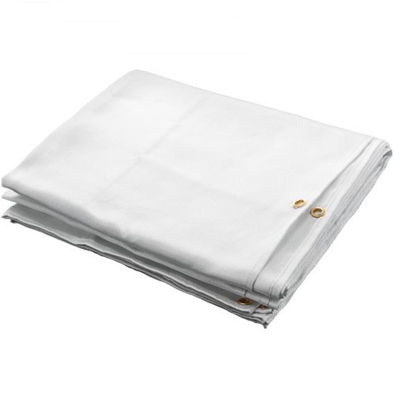 Welding Blanket White Fiberglass, Heavy-Duty Portable Fire Retardant Welding Mat, Thermal Resistant Insulation