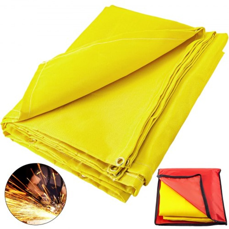 Gold Fiberglass Welding Blanket, Fire Retardant Portable Welding Mat, Heat-Resistant Thermal Insulation Blank