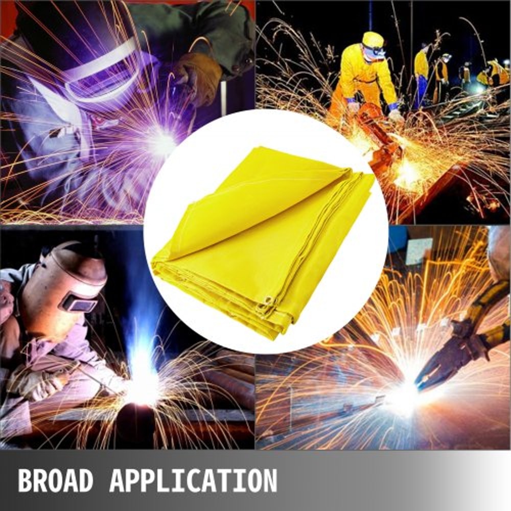Gold Fiberglass Welding Blanket, Fire Retardant Portable Welding Mat, Heat-Resistant Thermal Insulation Blank