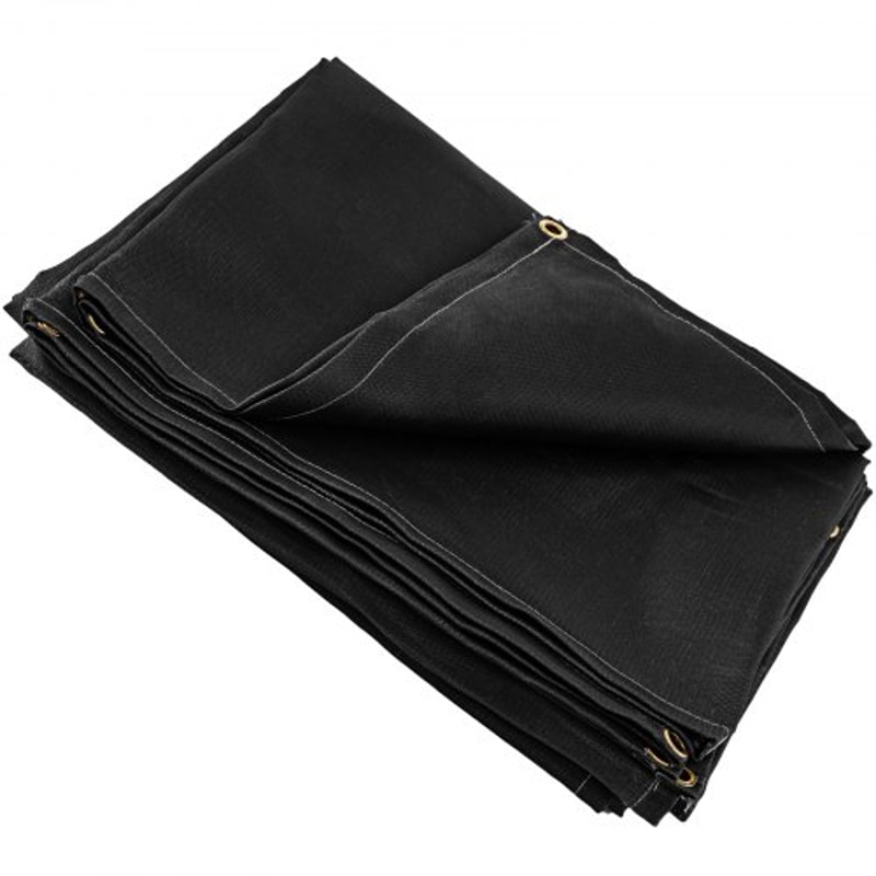 Portable Welding Fireproof Blanket, Black Fiberglass Welding Mat, Heavy-Duty Thermal Resistant Insulation Blanket