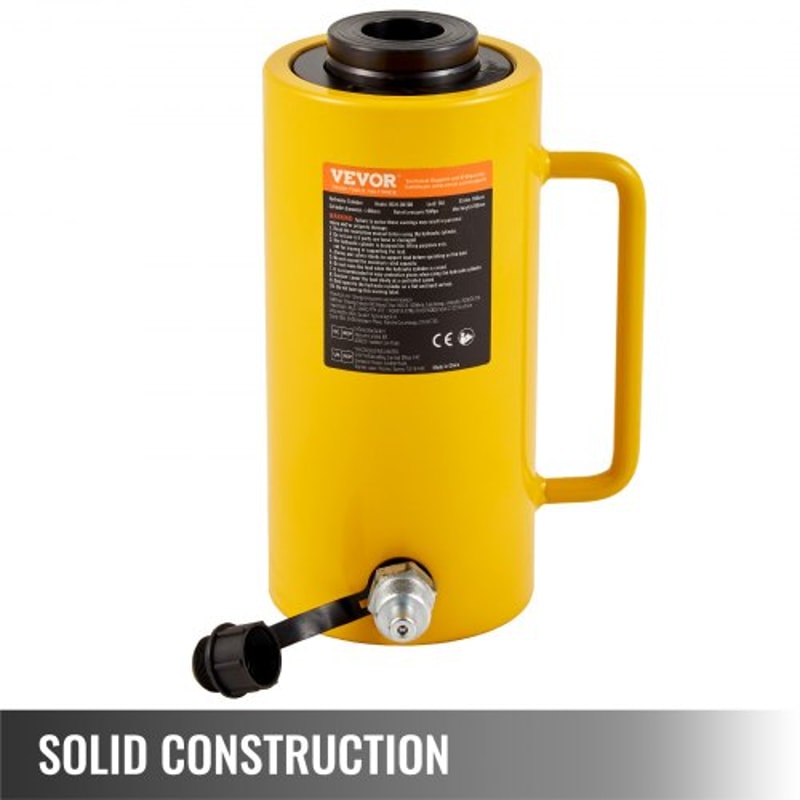 Heavy-Duty Hydraulic Cylinder Jack, Stroke, Solid Ram, Portable Hydraulic Solid Jack for Industrial Lifting