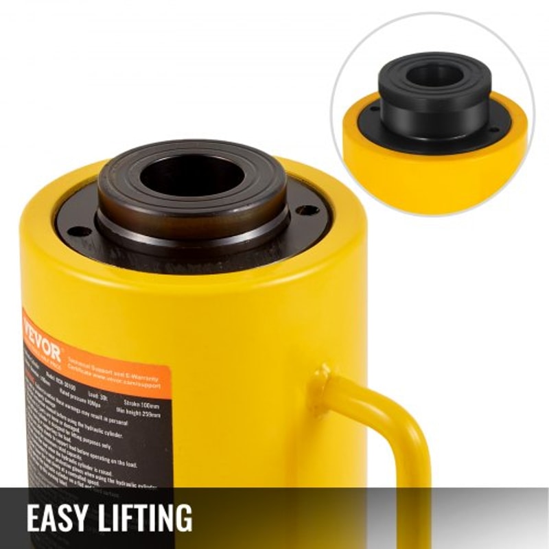 Heavy-Duty Hydraulic Cylinder Jack, Stroke, Solid Ram, Portable Hydraulic Solid Jack for Industrial Lifting