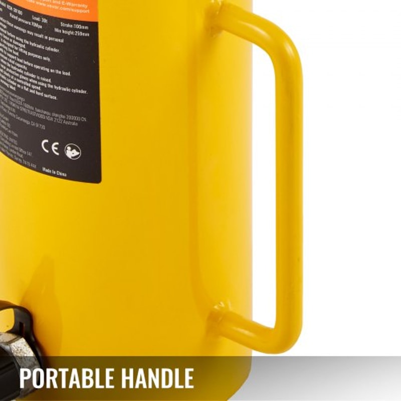 Heavy-Duty Hydraulic Cylinder Jack, Stroke, Solid Ram, Portable Hydraulic Solid Jack for Industrial Lifting