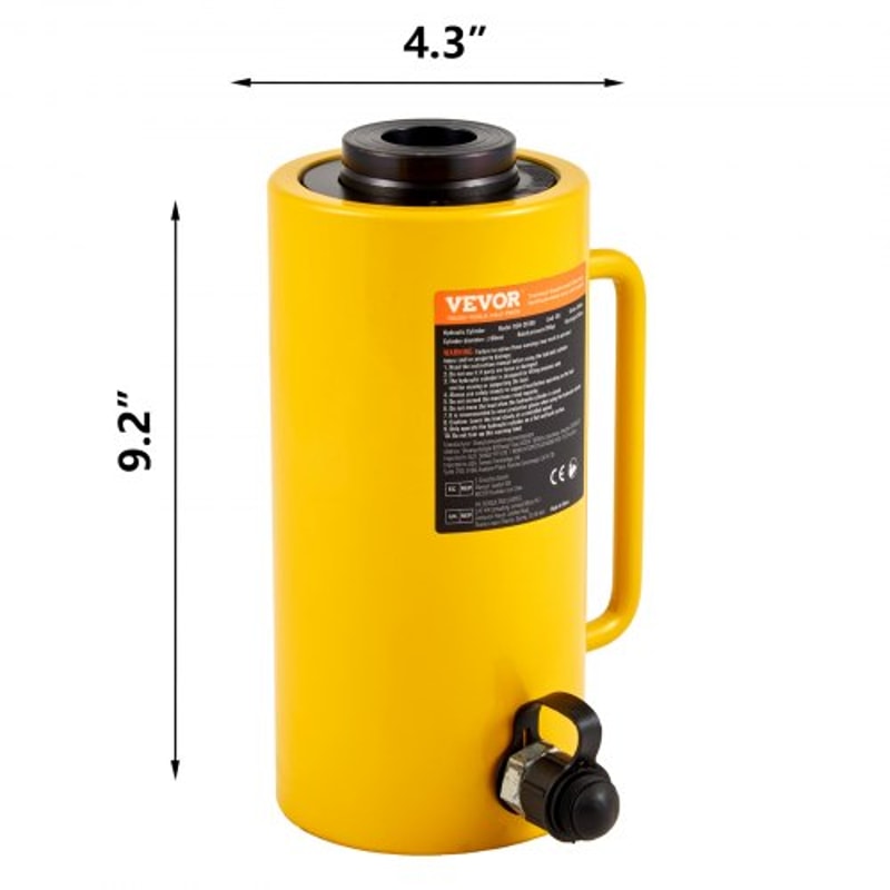 Heavy-Duty Hydraulic Cylinder Jack, Stroke, Solid Ram, Portable Hydraulic Solid Jack for Industrial Lifting