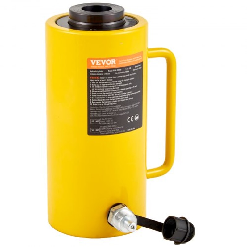 Heavy-Duty Hydraulic Cylinder Jack, Stroke, Solid Ram, Portable Hydraulic Solid Jack for Industrial Lifting