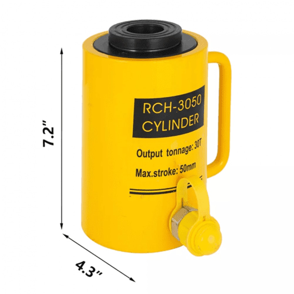 Hydraulic Ram Cylinder, Hollow Single Acting Jack, Hydraulic Lifting Cylinder, Stroke Industrial Hydraulic Jack