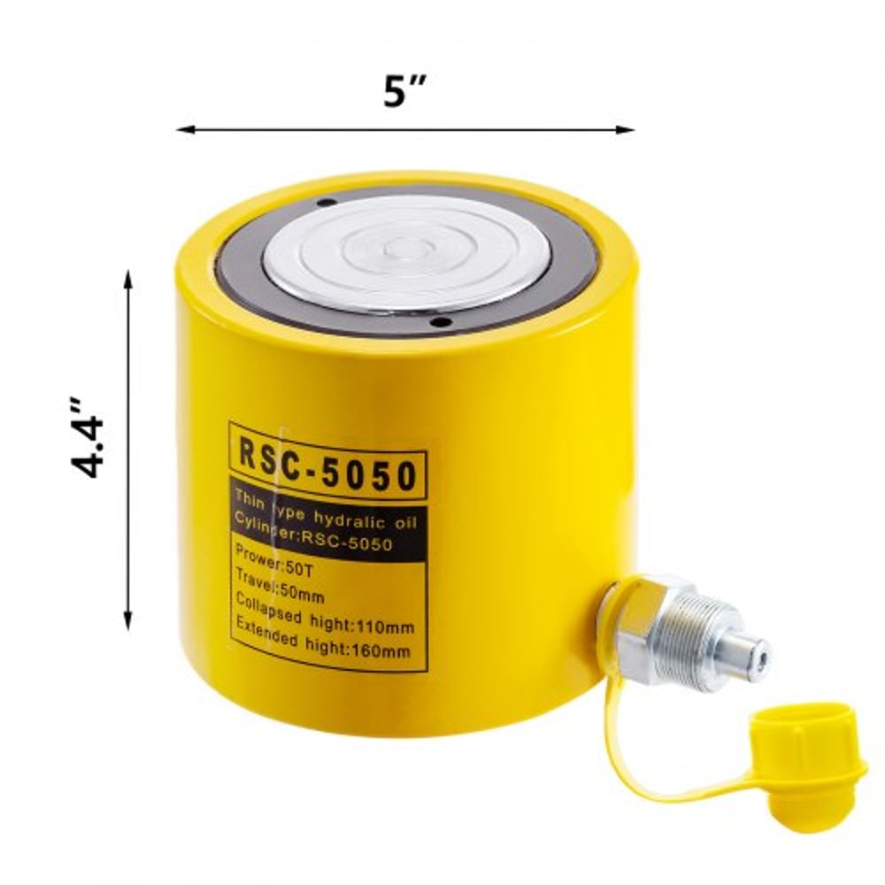 Stroke Single Acting Hydraulic Cylinder Jack Ram., Heavy-Duty Hydraulic Lifting Jack for Industrial & Automotive Use