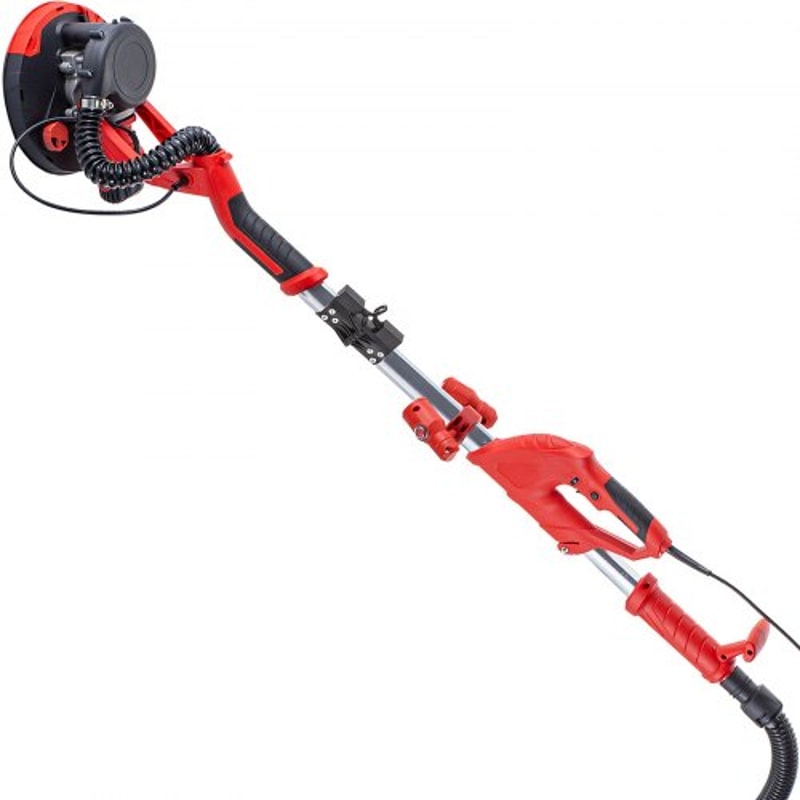 Electric Drywall Sander, Foldable Sheetrock Sander with Adjustable Handle, Speed Control, LED Light, Vacuum Bag