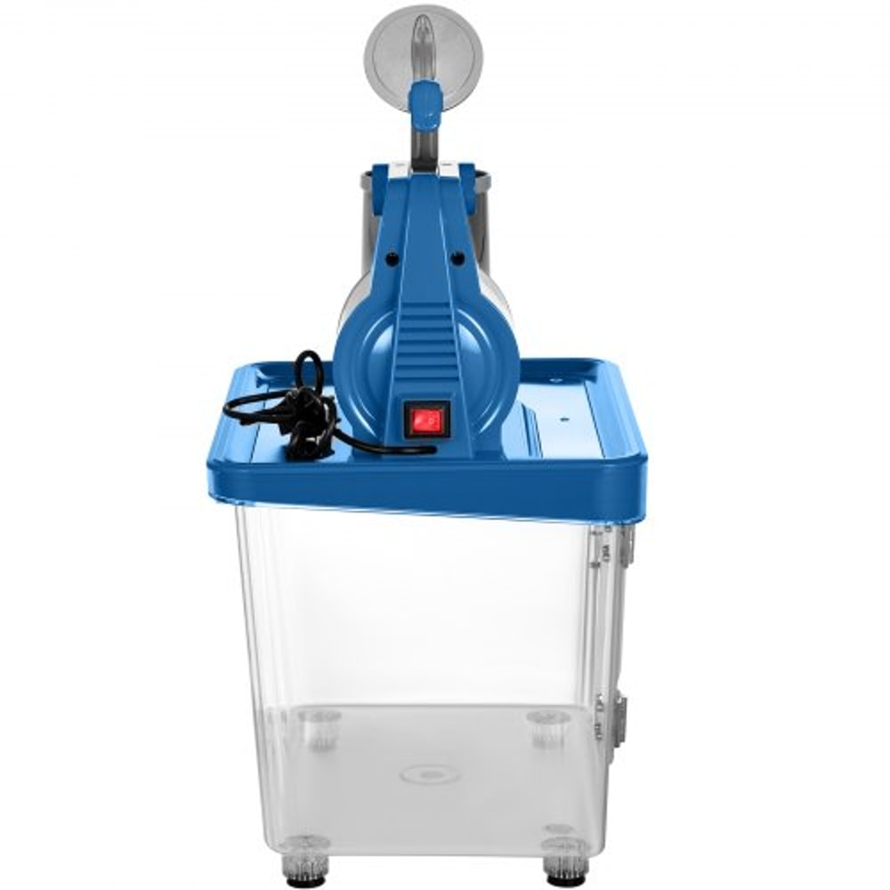 Commercial Ice Crusher, Electric Snow Cone Machine with Dual Blades & Stainless Steel Shaved Ice Storage for Restaurants