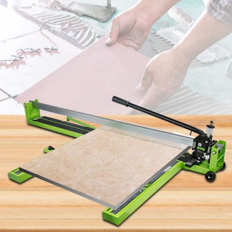 Manual Tile Cutter Hand Tool, Heavy-Duty Tile Cutting Machine w/ Laser Guide & Spare Cutter, Precision Porcelain Ceramic