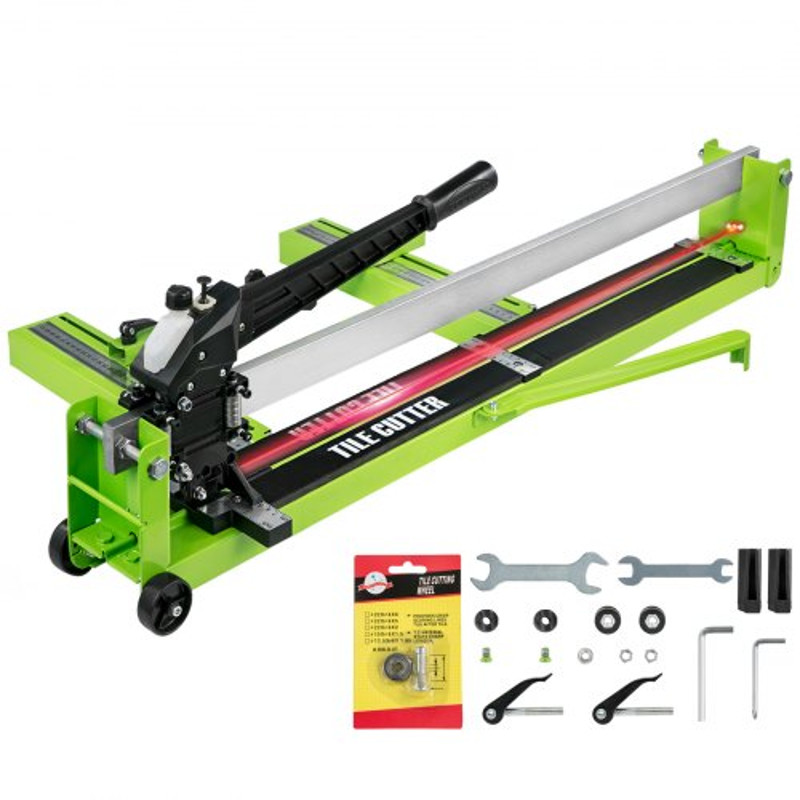 40" Heavy-Duty Manual Tile Cutter, All-Steel Frame Tile Cutting Machine with Laser Guide & Extra Cutter Wheel