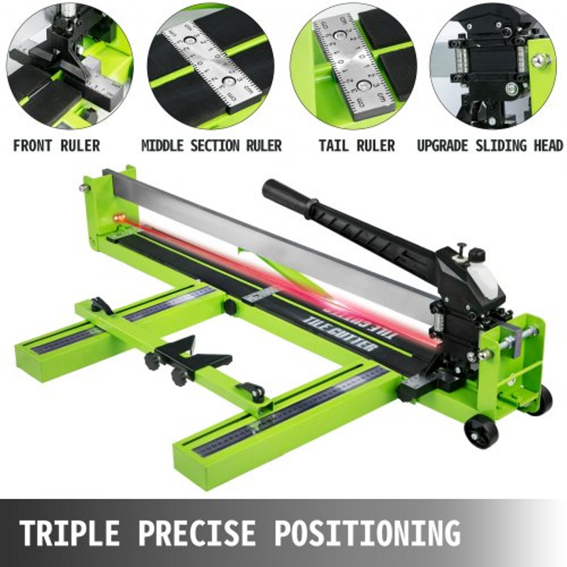 40" Heavy-Duty Manual Tile Cutter, All-Steel Frame Tile Cutting Machine with Laser Guide & Extra Cutter Wheel