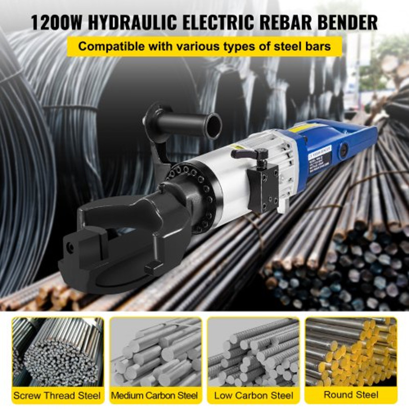 22mm Electric Rebar Bender 1200W Hydraulic Handheld Bender For Steel Rods Rebars 090 Bending In 5 2
