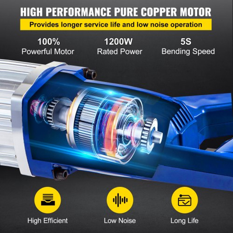 22mm Electric Rebar Bender 1200W Hydraulic Handheld Bender For Steel Rods Rebars 090 Bending In 5 4