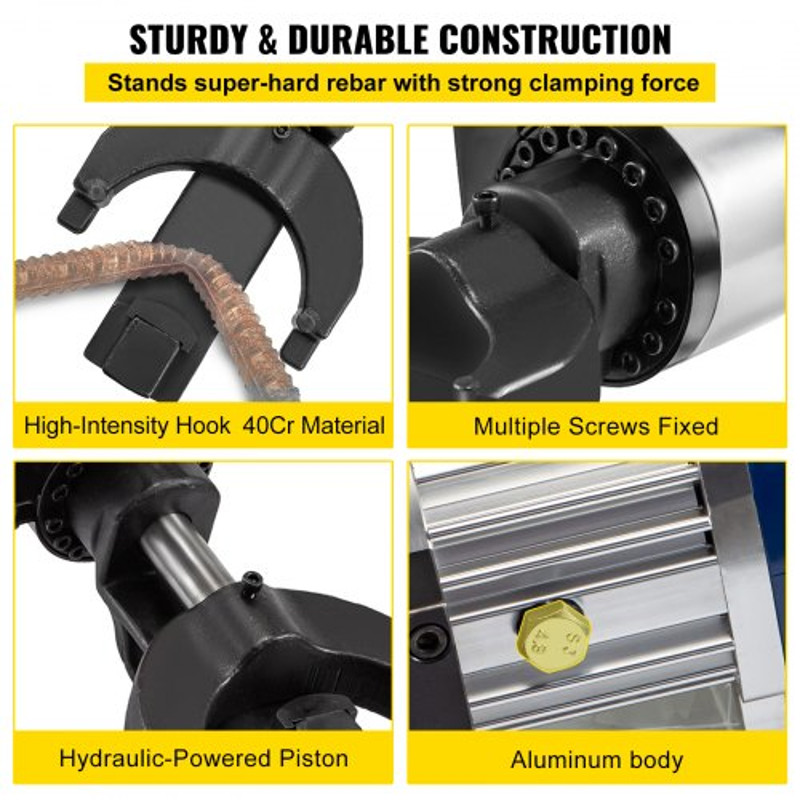 22mm Electric Rebar Bender 1200W Hydraulic Handheld Bender For Steel Rods Rebars 090 Bending In 5 5