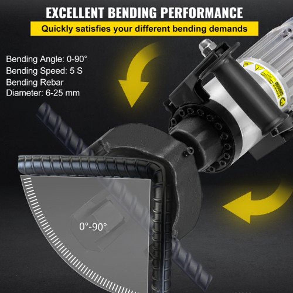 15 KW Electric Rebar Bender 1 25 Mm Hydraulic HandHeld Steel Bender Bends Rebar In 5 Seconds 3