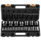 1/2" Drive Impact Socket Set, 19-Piece SAE 6-Point Hex Sockets (3/8" to 1-1/2"), Heavy-Duty Chrome Vanadium Alloy Steel