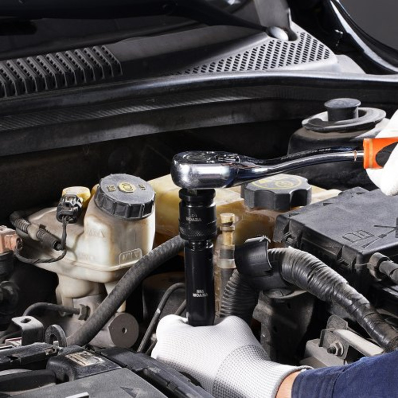 43Piece 12 Drive Impact Socket Set 6Point Metric Sockets 930mm Standard Deep Includes Extensions 0