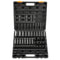 43Piece 12 Drive Impact Socket Set 6Point Metric Sockets 930mm Standard Deep Includes Extensions 10