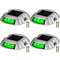 Solar Deck Lights Waterproof 4Pack Wireless Dock Lights With 6 Bright Green LEDs For Path Garden Wa 1