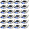 Solar Dock Lights 24Pack UltraBright Blue LED Pathway Markers For Driveway Sidewalk Steps 1