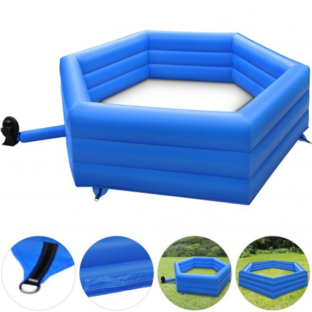 15 ft Inflatable Gaga Ball Pit with Electric Air Pump, Fast-Setup Gagaball Court for Outdoor & Indoor Family Fun