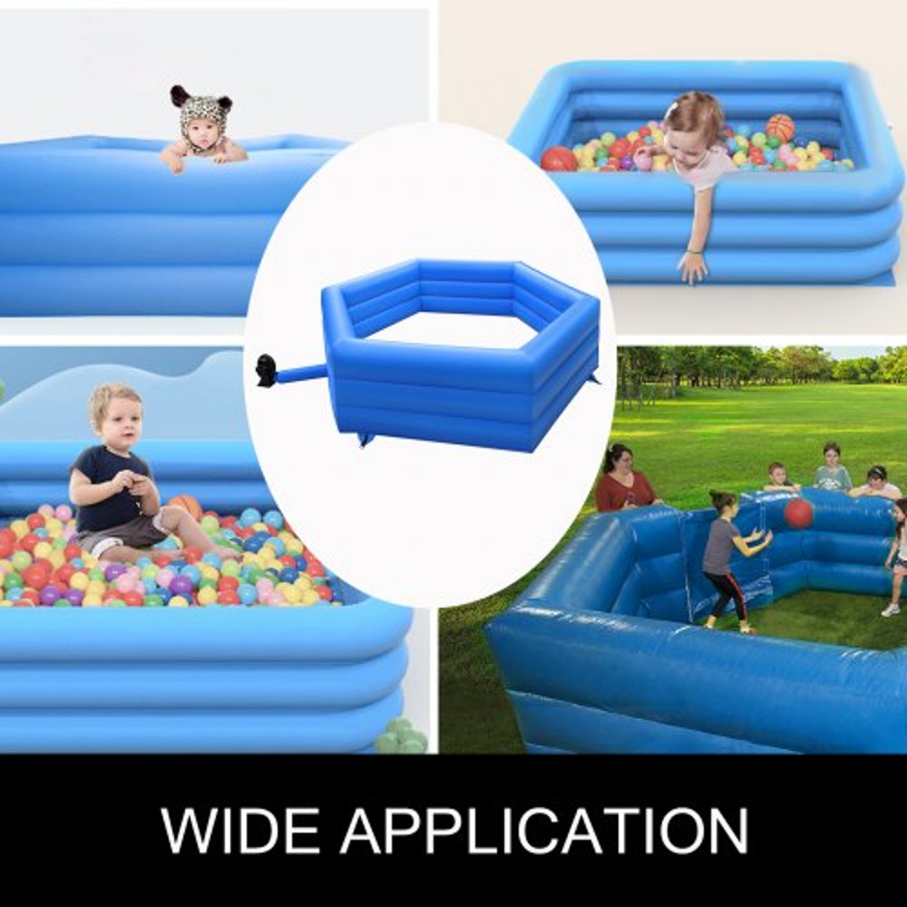 15 ft Inflatable Gaga Ball Pit with Electric Air Pump, Fast-Setup Gagaball Court for Outdoor & Indoor Family Fun