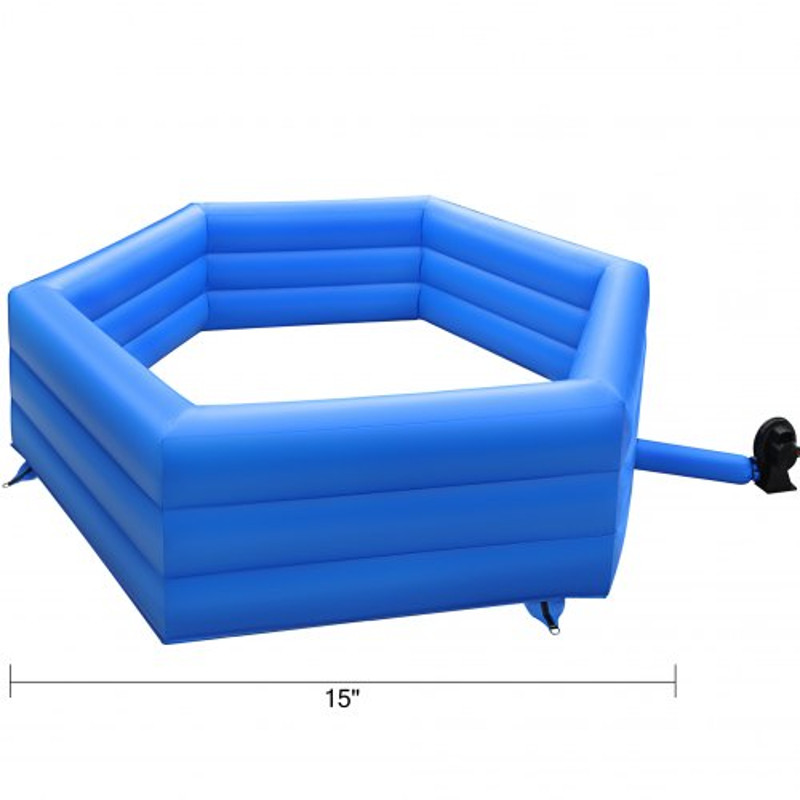 15 ft Inflatable Gaga Ball Pit with Electric Air Pump, Fast-Setup Gagaball Court for Outdoor & Indoor Family Fun
