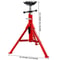 1500LB Capacity Pipe Jack Stand with 4-Ball Transfer V-Head, Adjustable 28-52IN Welding Stand with Folding Legs