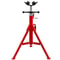1500LB Capacity Pipe Jack Stand with 4-Ball Transfer V-Head, Adjustable 28-52IN Welding Stand with Folding Legs
