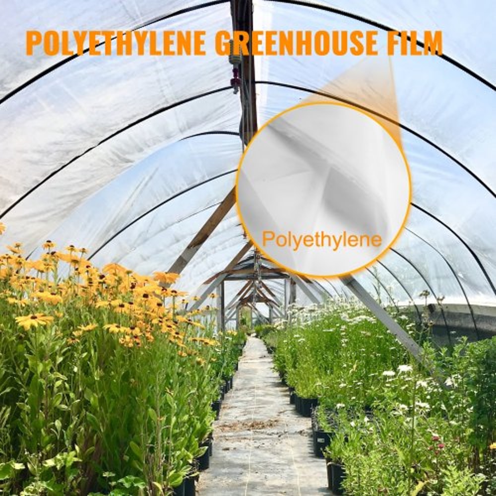6 Mil Greenhouse Polyethylene Film 32x25 FT UVResistant Clear Plastic Film For Superior Strength W 3
