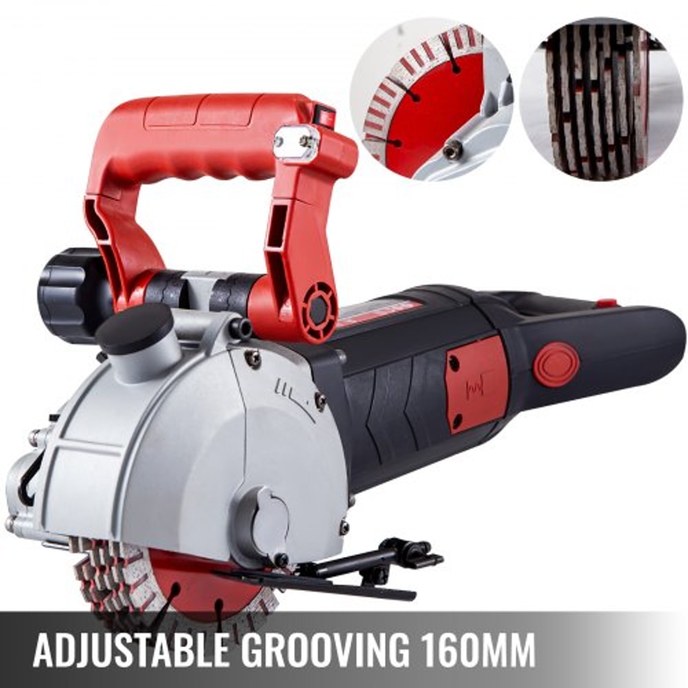 4800W Wall Groove Cutting Machine 2 Cutting Depth 63 Saw Blades Dustless OneTime Forming For Concre 2