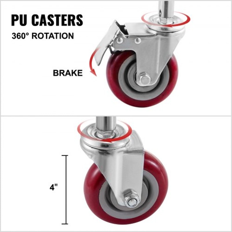 2.5 Bushel Wire Laundry Basket with Wheels, 21"x27"x27.5" Commercial Laundry Cart – Heavy-Duty Steel Frame