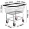 2.5 Bushel Wire Laundry Basket with Wheels, 21"x27"x27.5" Commercial Laundry Cart – Heavy-Duty Steel Frame