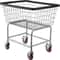 2.5 Bushel Wire Laundry Basket with Wheels, 21"x27"x27.5" Commercial Laundry Cart – Heavy-Duty Steel Frame