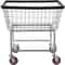 2.5 Bushel Wire Laundry Basket with Wheels, 21"x27"x27.5" Commercial Laundry Cart – Heavy-Duty Steel Frame