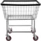 2.5 Bushel Wire Laundry Basket with Wheels, 21"x27"x27.5" Commercial Laundry Cart – Heavy-Duty Steel Frame