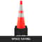 36-Inch Heavy-Duty Traffic Cones (6-Pack), High-Visibility PVC Safety Cones with Black Weighted Base for Construction