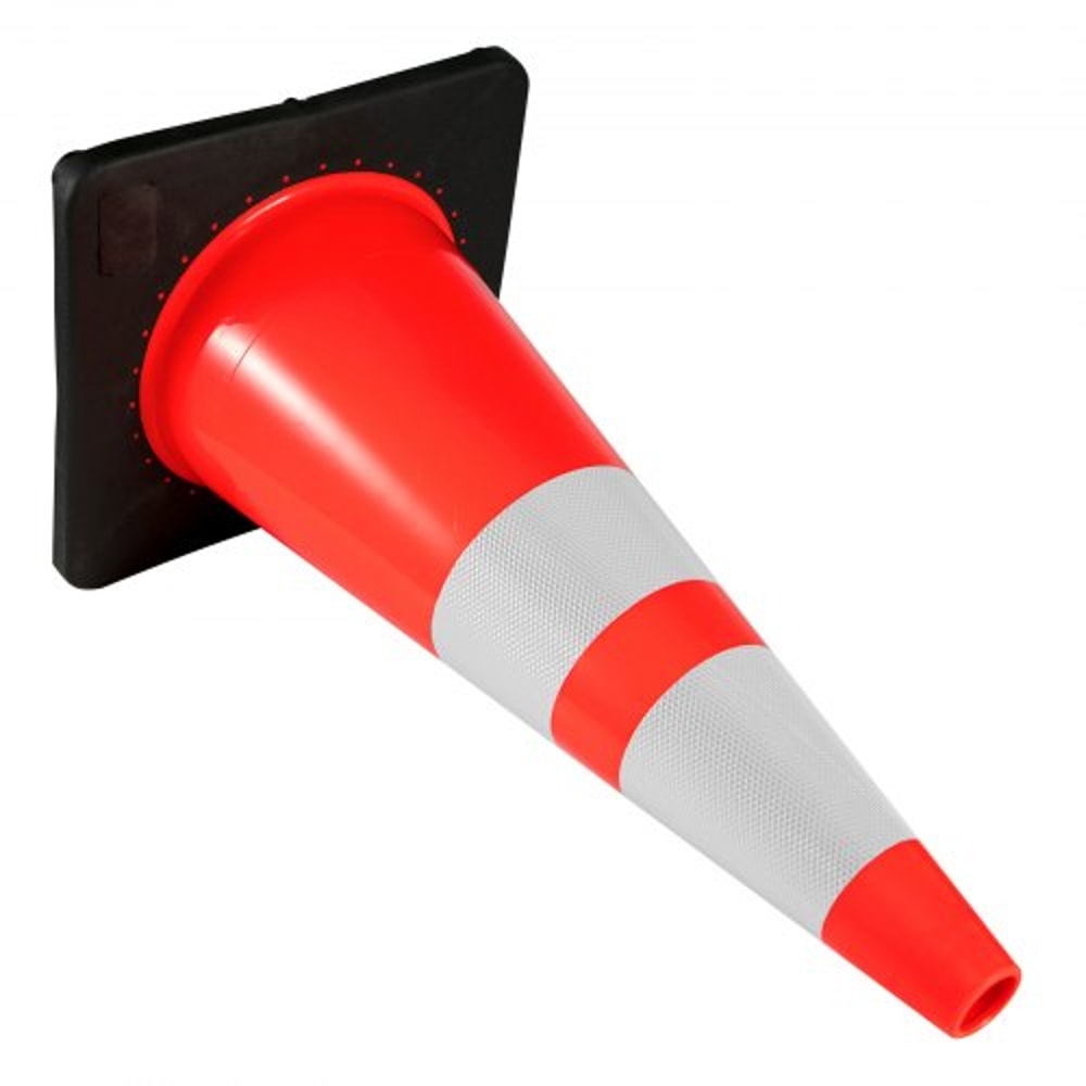 36-Inch Heavy-Duty Traffic Cones (6-Pack), High-Visibility PVC Safety Cones with Black Weighted Base for Construction