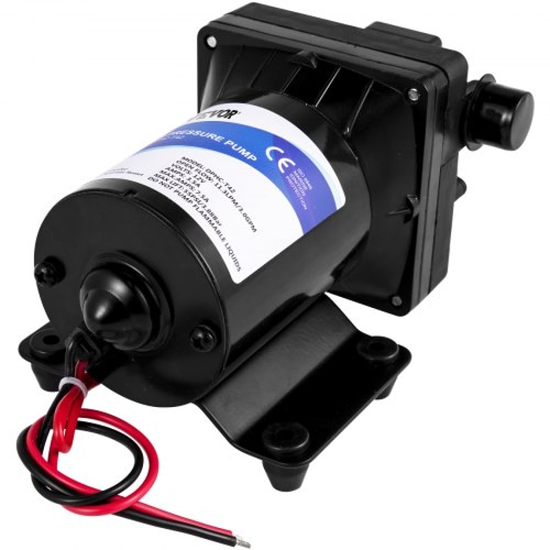 12V DC Diaphragm Water Pump 3 GPM SelfPriming RV Pump With 45 PSI Pressure Switch Filter For Marin 10